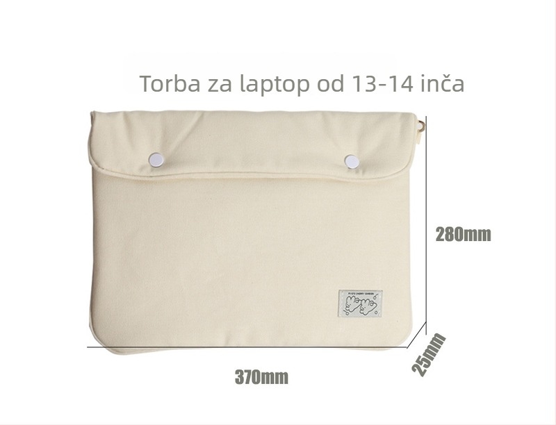 Platnena torba za prijenosno računalo, unisex, minimalistička i lagana, s velikim kapacitetom i podstavom od platna