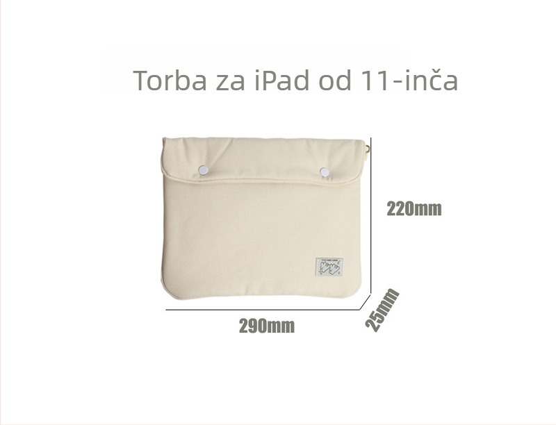 Platnena torba za prijenosno računalo, unisex, minimalistička i lagana, s velikim kapacitetom i podstavom od platna