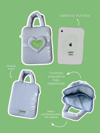 Torba za tablet za žene – vodootporna, ultra lagana, vanjski tekstil, geometrijski uzorak, proljeće 2025