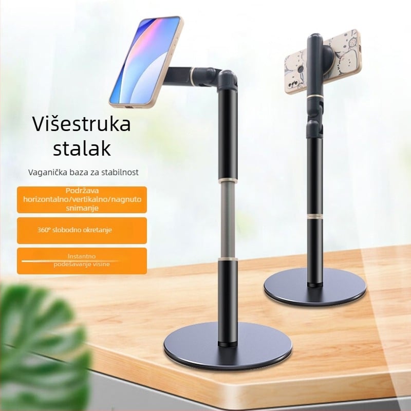 BX-RC04 sklopivi magnetski držač za stolni telefon, rotirajući, podesivo po visini, aluminijska legura