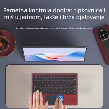 Bežična Bluetooth tipkovnica s touchpedom, sklopiva u tri položaja, model Z01, ergonomska, kompatibilna s pametnim telefonima, tabletima i prijenosnim računalima