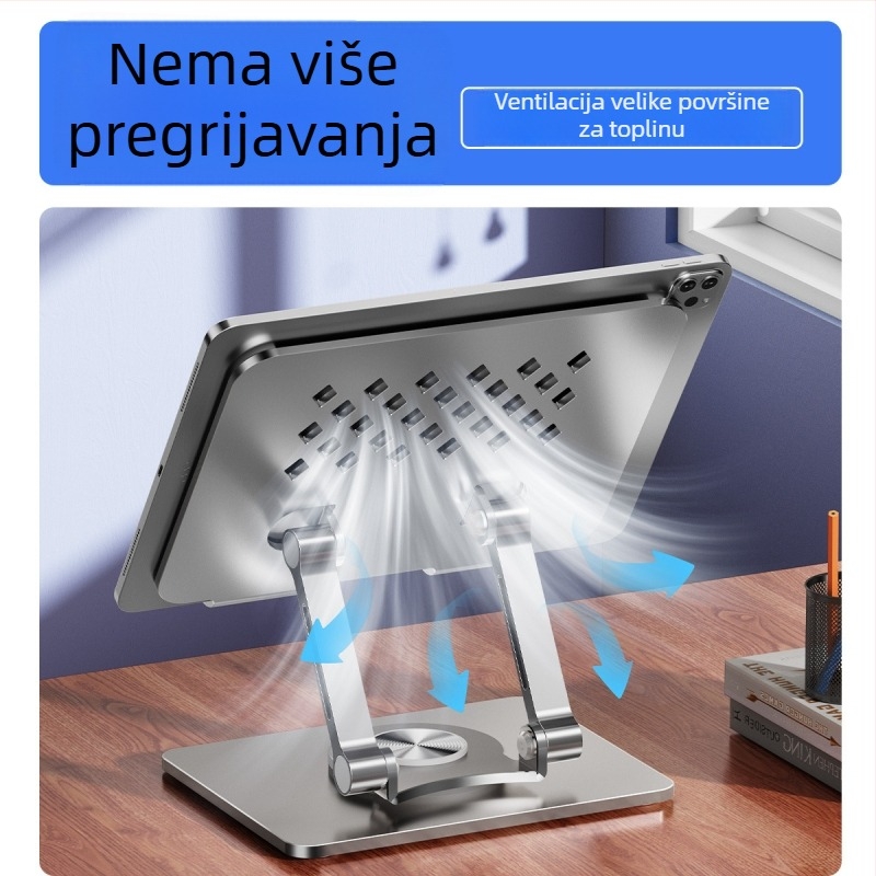 Držač za tablet J50 – metalni, 360° rotacija, prilagodljiv, kompatibilan s modelima iPad/iPhone, težina 495 g