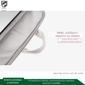 Torba za prijenosno računalo od PU kože, velika kapaciteta, vodootporna i otporna na habanje, pamukasta podstava, mogućnost prilagodbe logotipa