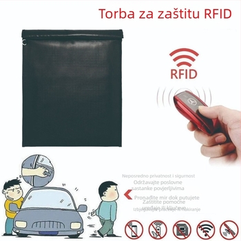 Dokument torba od fiberglass, otporna na vatru, vodootporna i EMI zaštita, stil clutch, s lancanom ručkom, Velcro zatvaranje