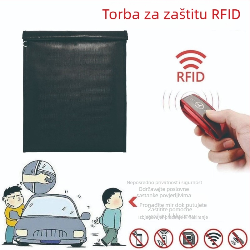 Dokument torba od fiberglass, otporna na vatru, vodootporna i EMI zaštita, stil clutch, s lancanom ručkom, Velcro zatvaranje