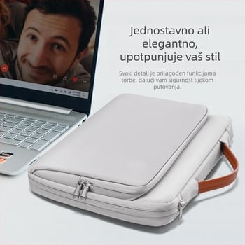 Torba za prijenosno računalo s YKK zatvaračem i zaštitom od udara i pada; najlonska konstrukcija, vodonepropusna, prozračna, otporna na habanje
