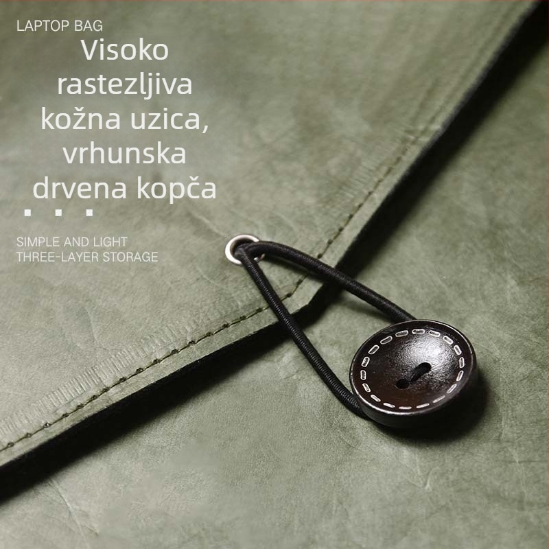 Izuzetno lagana torbica za prijenosno računalo s unutarnjim slojem od DuPont papira za 13,3/14/15,6 inča; univerzalna veličina 13–16 inča.