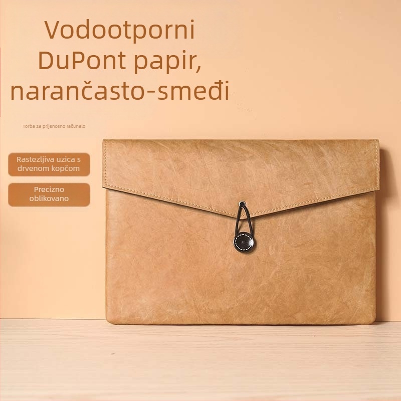 Izuzetno lagana torbica za prijenosno računalo s unutarnjim slojem od DuPont papira za 13,3/14/15,6 inča; univerzalna veličina 13–16 inča.