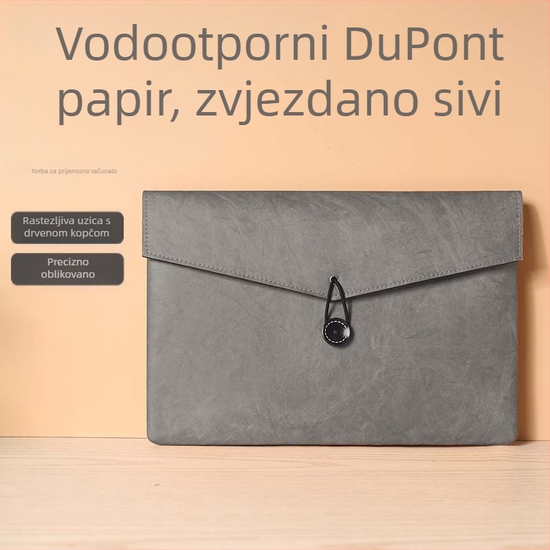 Izuzetno lagana torbica za prijenosno računalo s unutarnjim slojem od DuPont papira za 13,3/14/15,6 inča; univerzalna veličina 13–16 inča.