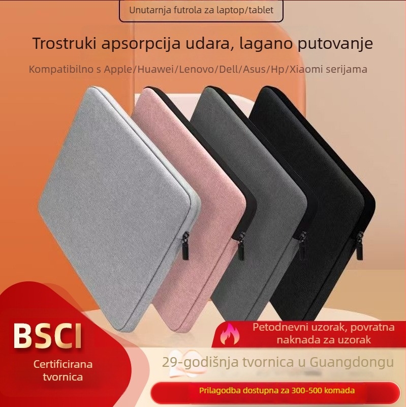 Torba za prijenosnik s zaštitom od udara, vodootporna i otporna na ogrebotine, vanjska i unutarnja Oxford tkanina, kompatibilna s Lenovo, Xiaomi, Huawei i Apple prijenosnicima