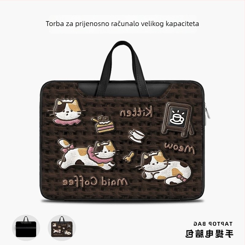 Slatka karikatura torba za laptop, PU koža, 16-inčni, zaštita od pada