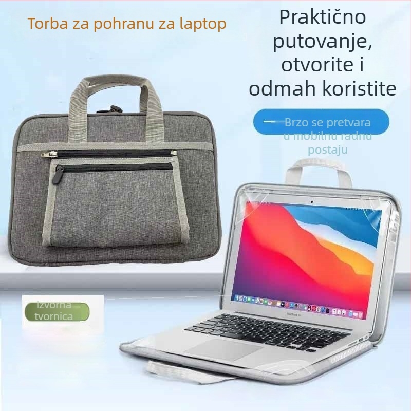 Torba za prijenosno računalo za putovanja – vodootporna, otporna na habanje Oxford tkanina, podstava od najlona