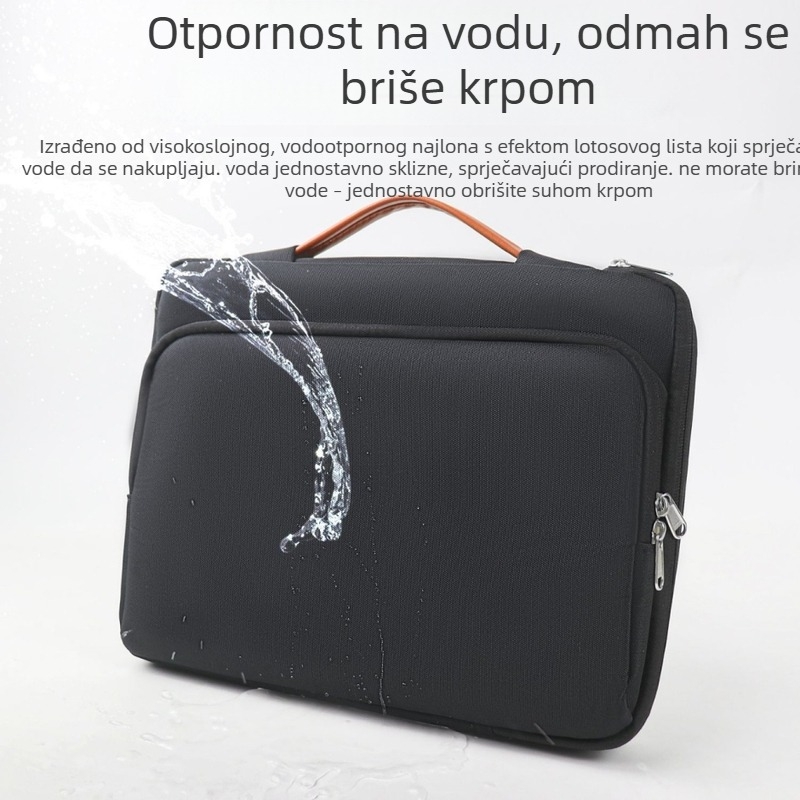 Torba za prijenosno računalo za ured, vanjska najlonska površina s poliester podstavom, jednobojni uzorak, unisex dizajn, izdanje Zima 2024, od Group process