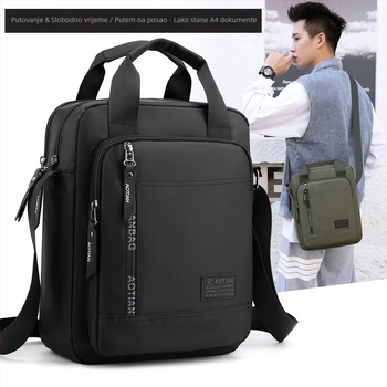 Aotian torba za laptop od Oxford materijala, za poslovna putovanja, s križnim remenom preko ramena
