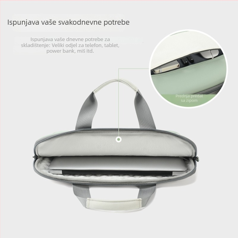Torba za laptop s prozračnom, vodootpornom, ultra laganom konstrukcijom, otporna na habanje i s unutarnjom zaštitom od udaraca; poliester materijal, jednobojni dizajn
