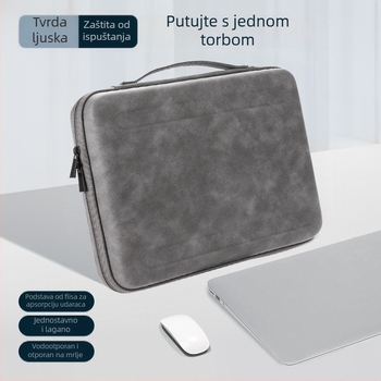 PU koža s teksturom ovčje kože i EVA tvrdi kućište, višenamjenska torba za prijenosno računalo 14–16 inča, otporna na padove i prskanje vode, unutarnja navlaka za laptop