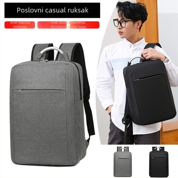 Poslovni putni ruksak, velikog kapaciteta, od najlona, otporan na krađu, prozračan, kompatibilan s 15-inčnim prijenosnim računalom