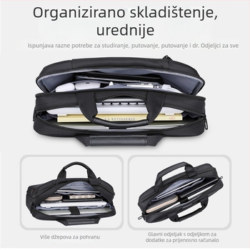 Brinch Torba za laptop, Oxford tkanina, proširiva, gradski stil, podstava od poliestera, unisex
