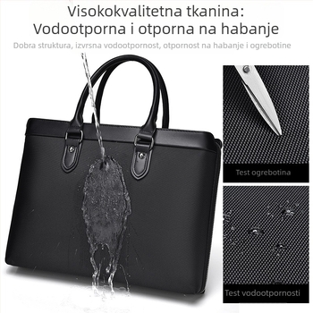 Poslovna torba od Oxford materijala s pretincem za prijenosno računalo, ultra lagana, unutarnja podstava od Oxford materijala, pogodna za poslovna putovanja