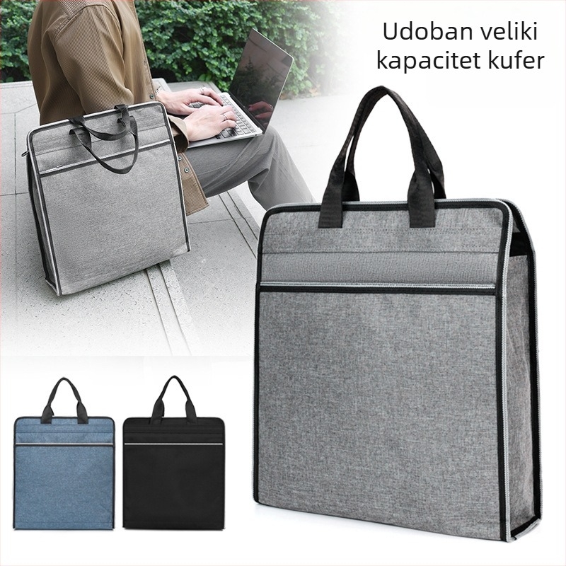 Dokument torba od Oxford platna, podstava od poliestera, unisex, za poslovne sastanke i treninge