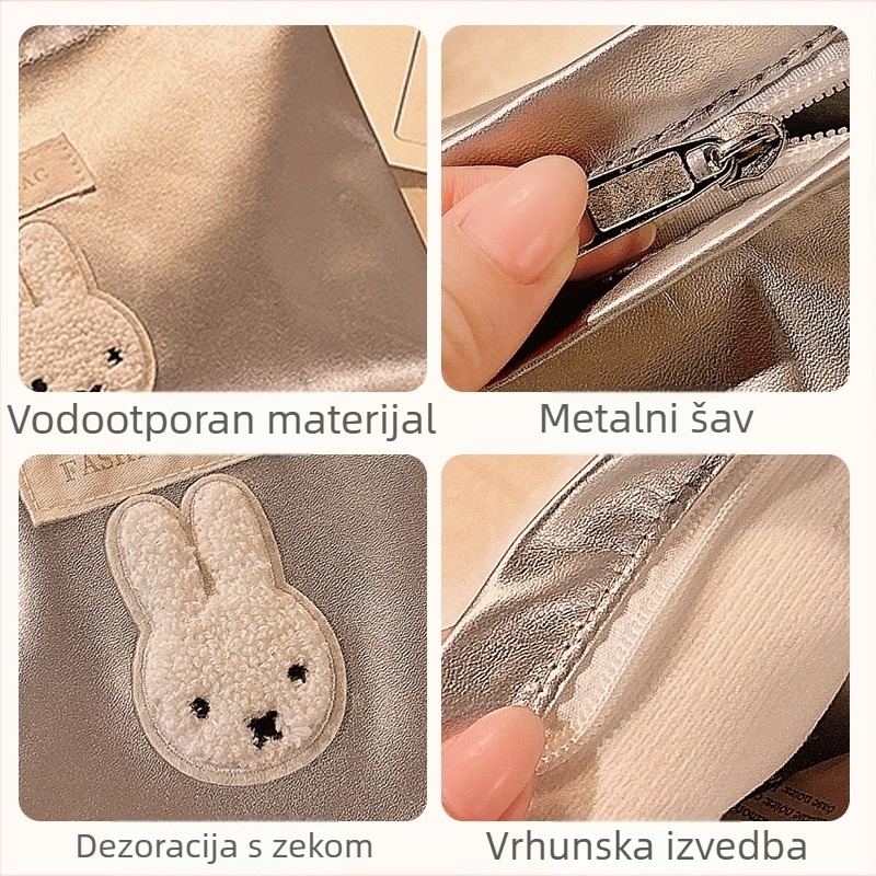 Kozmetička torbica Lemon book, model H573000, PU materijal, ručna torba stil, organizator šminke