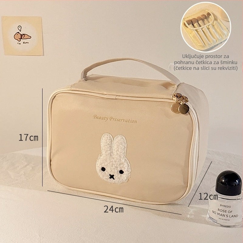 Kozmetička torbica Lemon book, model H573000, PU materijal, ručna torba stil, organizator šminke