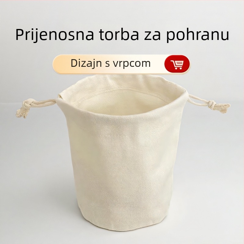 Kanvas cilindrična unutarnja torbica s vezicom za pohranu — Model Kbx-004, prenosni organizator za putovanja i kozmetiku