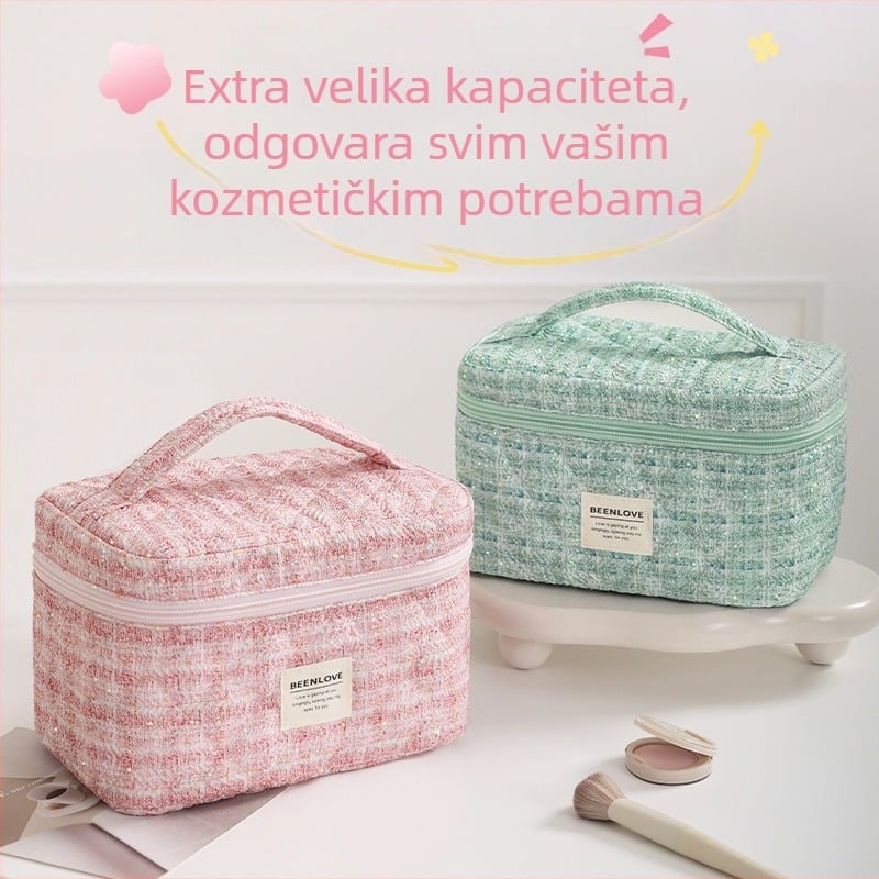 Kozmetička torbica Bei Lian, Dream Cover izšivana, poliester, kubni oblik, višefunkcionalna