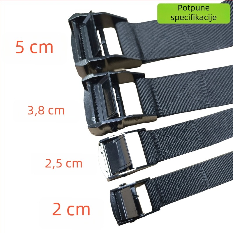 Remen s kopčom od cinkove legure za prtljagu i teret – remen od poliestera s metalnim prstenom