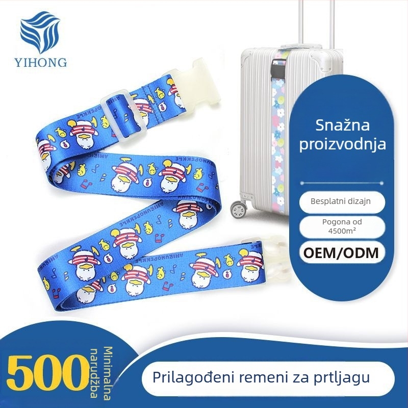 Remen za prtljagu, podesiv, protiv gubitka, poliester, Yihong