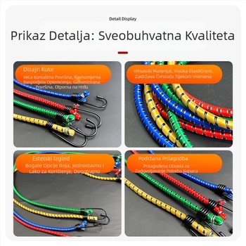 Elastični gumeni kaiš za prtljagu za bicikle i električna vozila