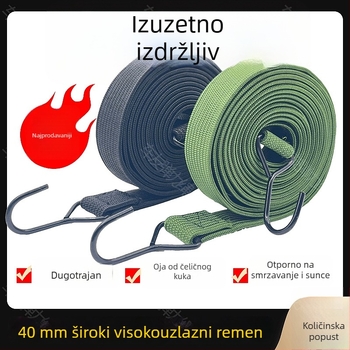 Elastični kaiš za prtljagu, izdržljiv, pojačan, otporan na habanje, proširen, namijenjen za automobil