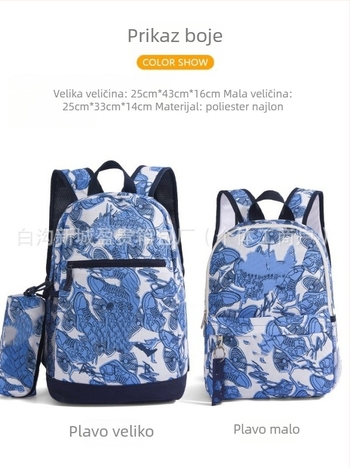 Unisex putni ruksak, vodootporan najlonski materijal, kapacitet 20–35 L, kompatibilan s 12-inčnim prijenosnim, prugasti uzorak
