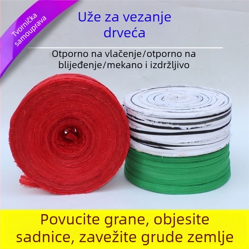 Izdržljivo platneno uže za zavezivanje grana, trave i debla; vrtno pakiranje užeta s dugom trakom