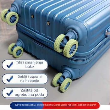 Zaštitni gumeni poklopac kotača kofera – tihi kotač, silikon zaštitni poklopac; Materijal: 10122; Marka: Friendly; Ljeto 2025; Stil: Urban simplicity; Vzor: Jednobojan