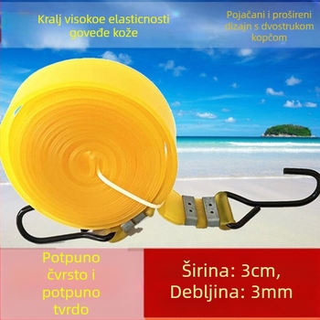 Elastična traka za vezivanje prtljage; materijal: goveđa koža; tip: elastična traka; pogodna za vezivanje prtljage; dostupne u više duljina