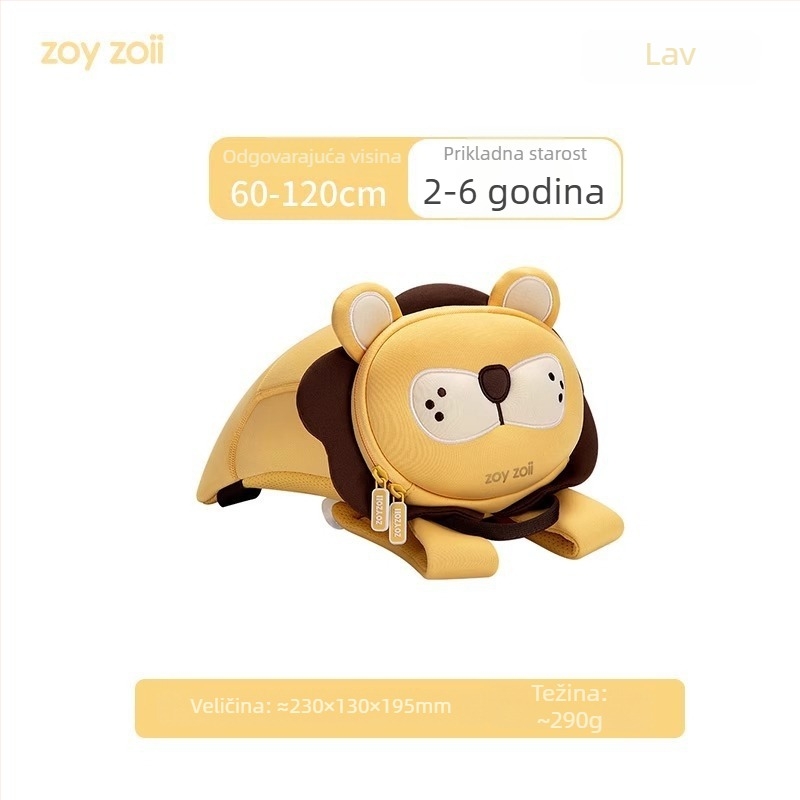 Dječji ruksak Zoyzoii s povodcem - unisex, ultra lagan, poliester, za školsku nastavu, mali razred