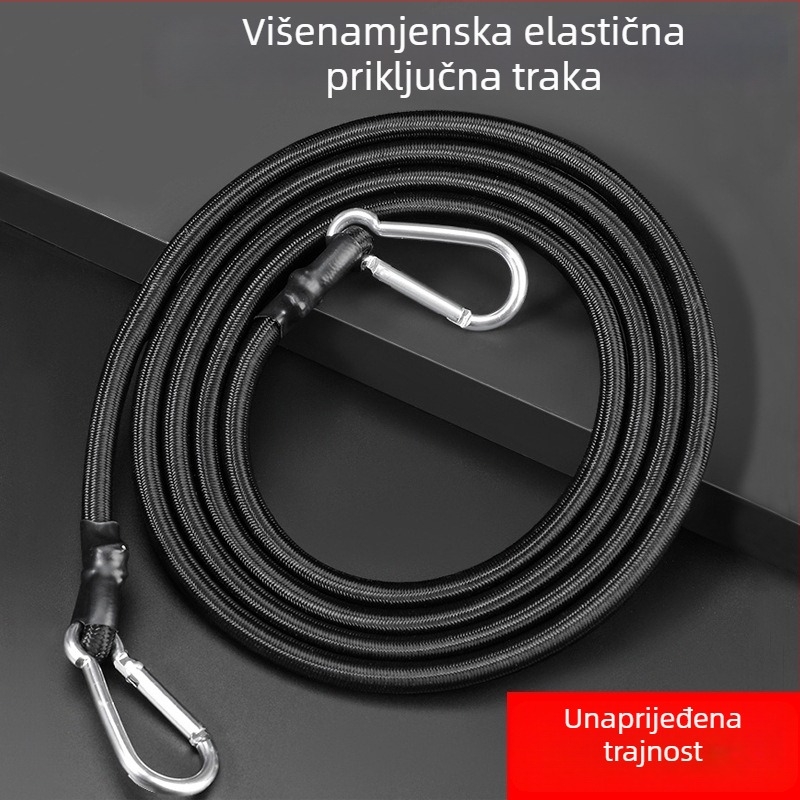 Elastično pričvrsno uže, visokokvalitetna poliesterska vlakna + koža, za osiguravanje prtljage