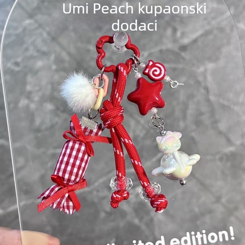 Ručni DIY mačji lanac za mobitel s oblikom aviona, elektroplatirani privjesak za torbu, crtani stil, polu ručna obrada, Taomu, kompozitni materijal