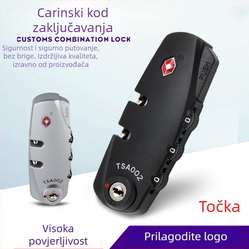 Brava za prtljagu TSA372 – brava s kodom, protiv krađe, ABS, 46 g