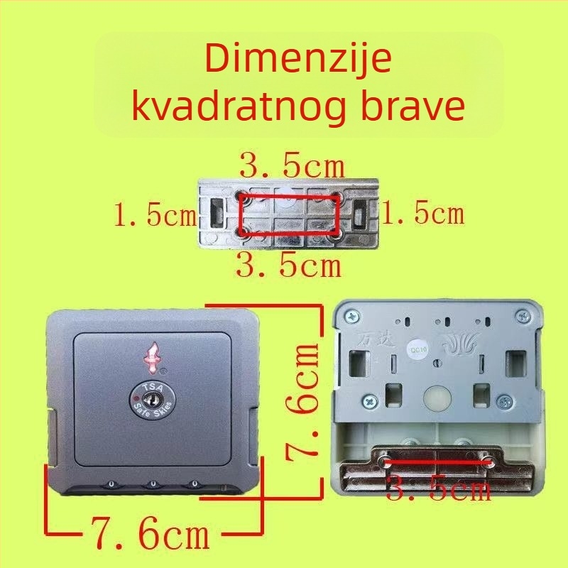 ABS brava za prtljagu s lozinkom, TSA odobreno, zaštita od krađe