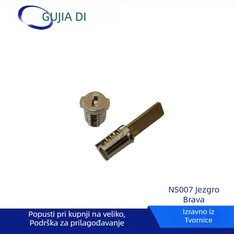 NS-007 brava za kofer s otiskom prsta, cinkovita legura, debljina šipke 3.0 mm, razmak šipki 5.0 mm, tip: otisak prsta