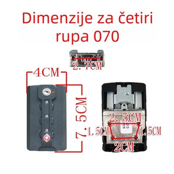 Katanac za prtljagu s lozinkom – ABS materijal, čvrst uzorak, bez kože, ljeto 2022