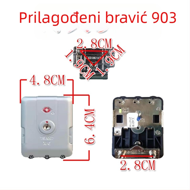 Katanac za prtljagu s lozinkom – ABS materijal, čvrst uzorak, bez kože, ljeto 2022