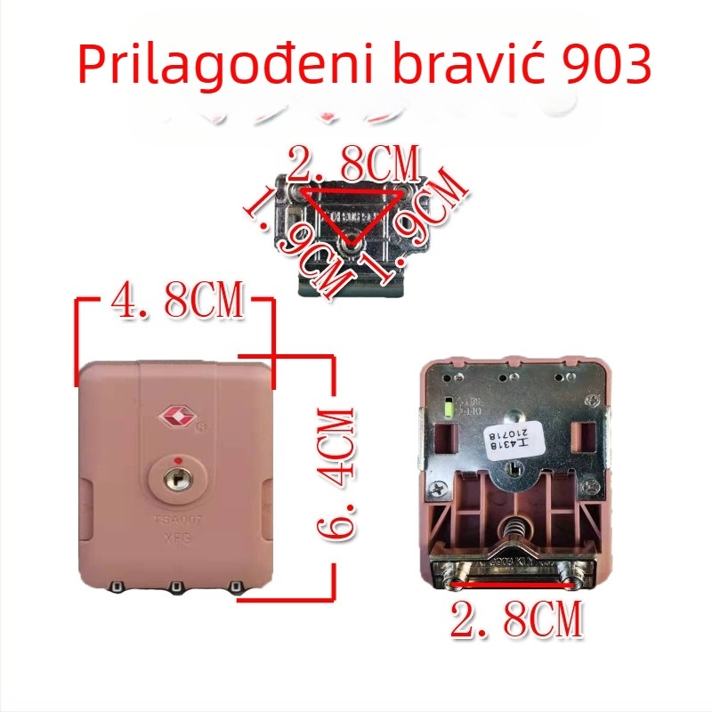 Katanac za prtljagu s lozinkom – ABS materijal, čvrst uzorak, bez kože, ljeto 2022