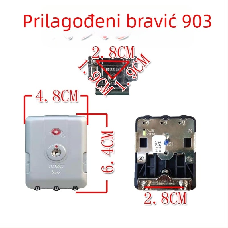 Katanac za prtljagu s lozinkom – ABS materijal, čvrst uzorak, bez kože, ljeto 2022