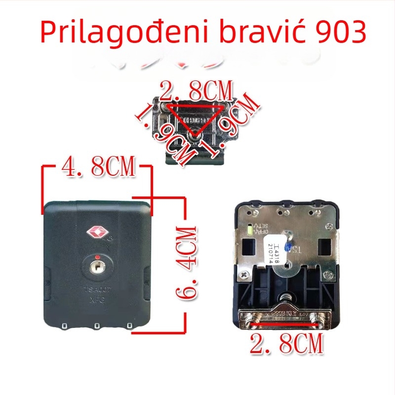 Katanac za prtljagu s lozinkom – ABS materijal, čvrst uzorak, bez kože, ljeto 2022