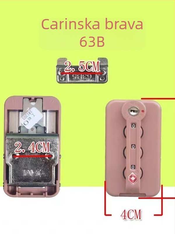 Brava za prtljagu s lozinkom TSA13066 – ABS materijal, dodatak za torbe, model TSA13066