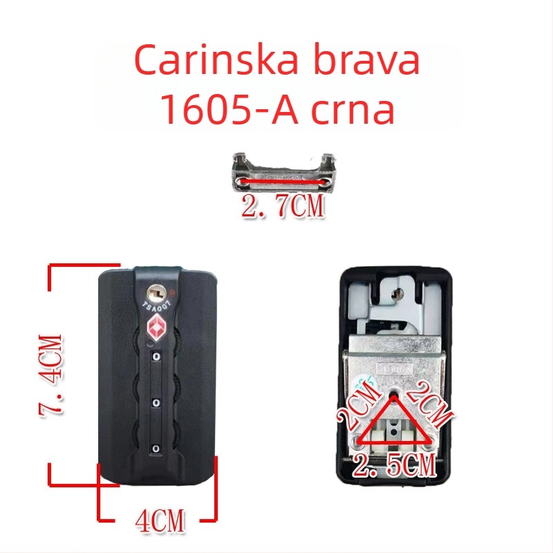 TSA007 brava za kofer s kombinacijom, ABS materijal, za popravak kofera
