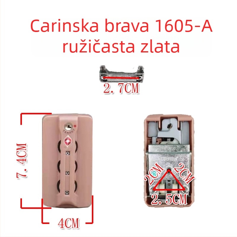 TSA007 brava za kofer s kombinacijom, ABS materijal, za popravak kofera